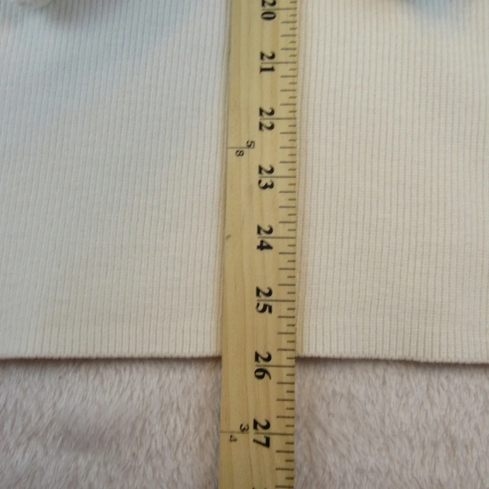 Lillusory Ribbed Oversized Sweater Womens S Cream White Like New Crew Neck Knit